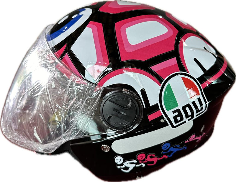 CAPACETE PRO TORK /NEW LIBERTY 3 ADESIVADO/ENVERNIZADO TARTARUGA ROSA