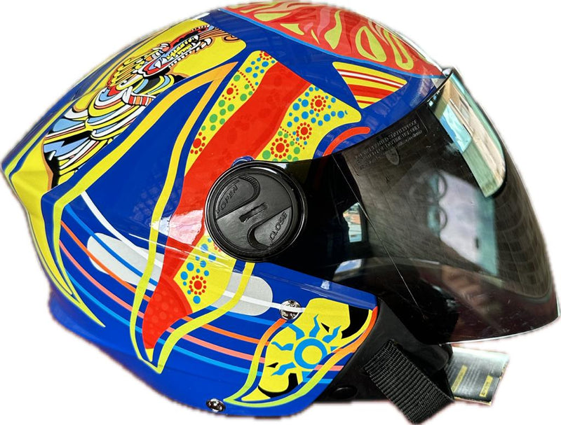 CAPACETE PRO TORK /NEW LIBERTY 3 ADESIVADO/ENVERNIZADO 5 CONTINENTES