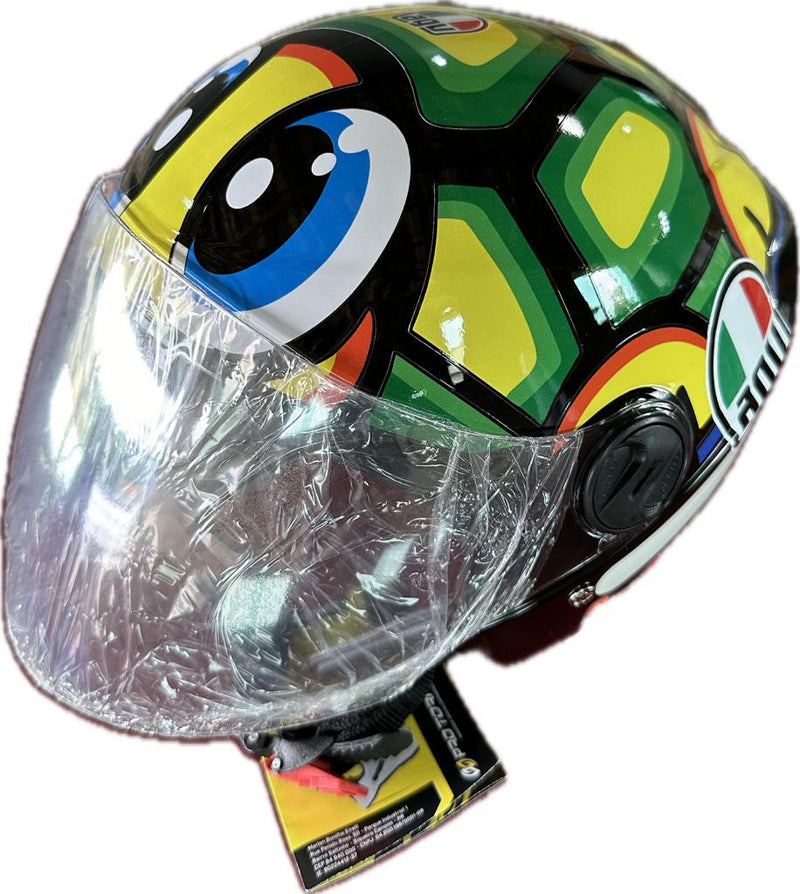 CAPACETE PRO TORK /NEW LIBERTY 3 ADESIVADO/ENVERNIZADO TARTARUGA VERDE