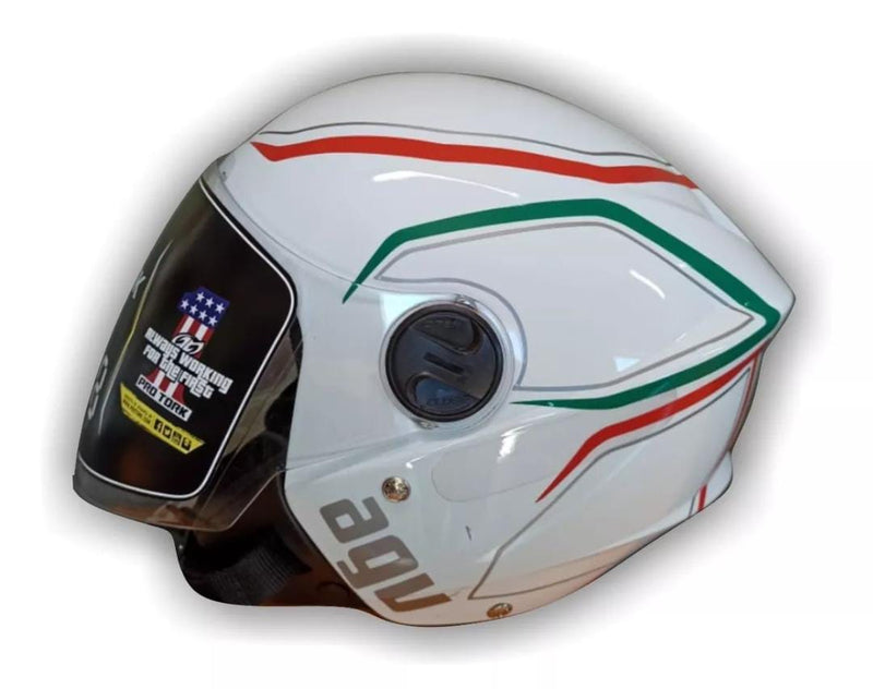 CAPACETE PRO TORK /NEW LIBERTY 3 ADESIVADO/ENVERNIZADO ITALY BRANCO