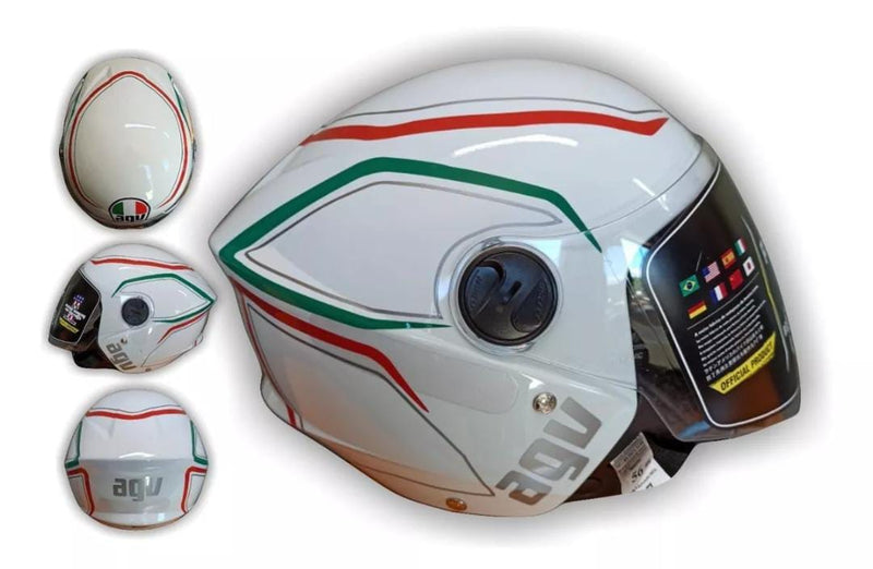 CAPACETE PRO TORK /NEW LIBERTY 3 ADESIVADO/ENVERNIZADO ITALY BRANCO