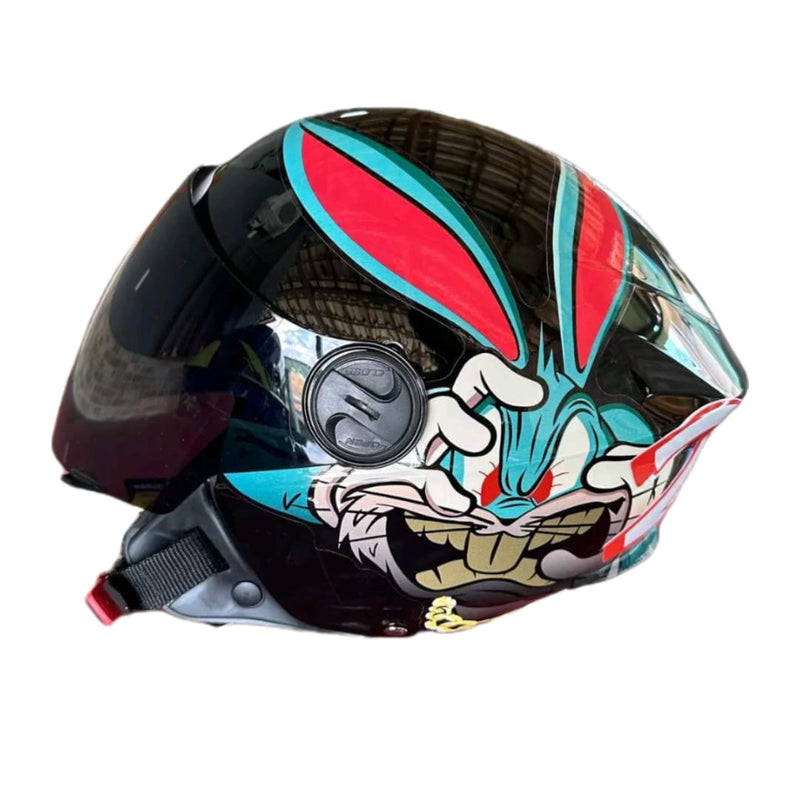 CAPACETE PRO TORK /NEW LIBERTY 3 ADESIVADO RATO/COELHO E 244