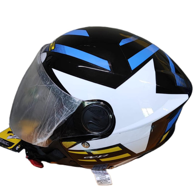 CAPACETE PRO TORK /NEW LIBERTY 3 ADESIVADO STARWAR/ESTRELA AZUL