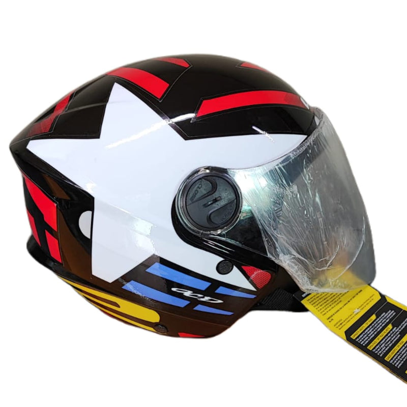 CAPACETE PRO TORK /NEW LIBERTY 3 ADESIVADO STARWAR/ESTRELA LARANJA