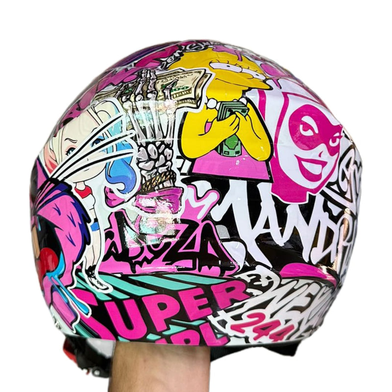 CAPACETE PRO TORK /NEW LIBERTY 3 ADESIVADO FEMININO