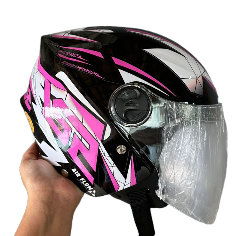 CAPACETE PRO TORK /NEW LIBERTY 3 ADESIVADO DRAZE ROSA