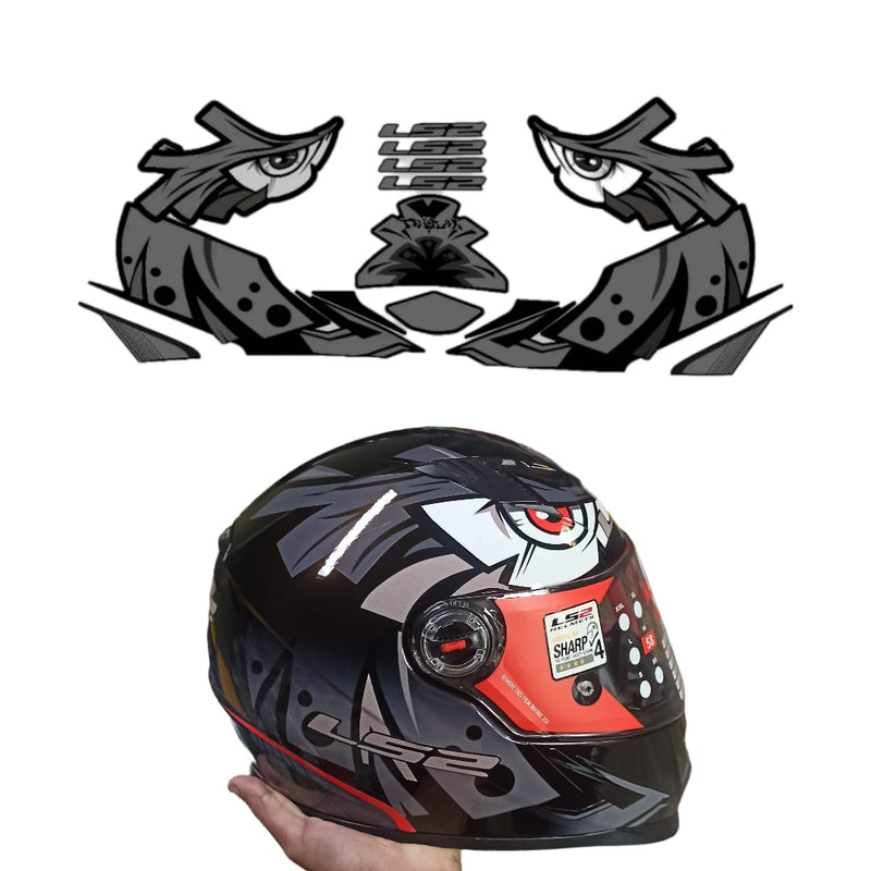 ADESIVO PARA CAPACETE LS2 TRIBAL CINZA