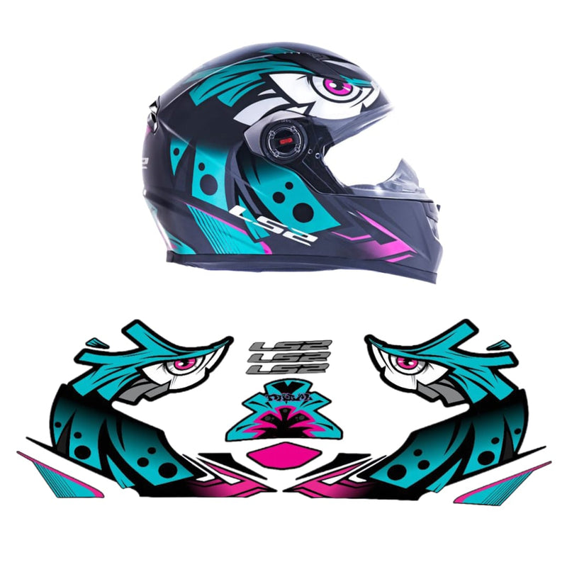 ADESIVO PARA CAPACETE LS2 TRIBAL VERDE ÁGUA