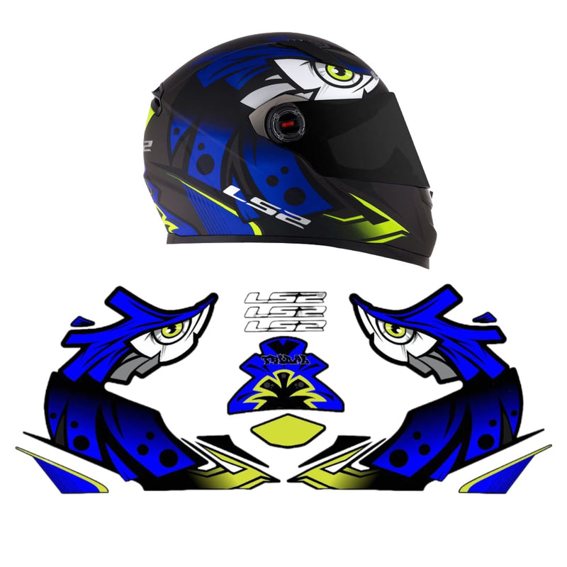 ADESIVO PARA CAPACETE LS2 TRIBAL AZUL