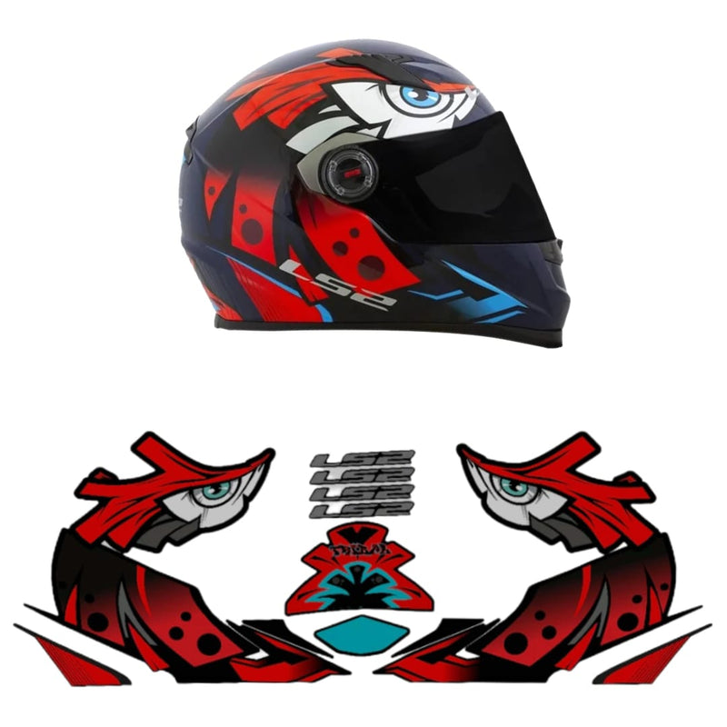 ADESIVO PARA CAPACETE LS2 TRIBAL LARANJA