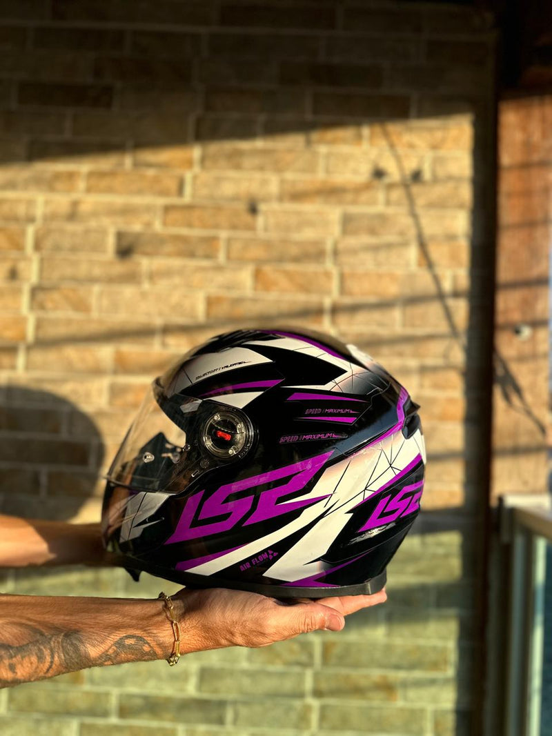 LS2 PERSONALIZADO DRAZE ROXO E PRETO